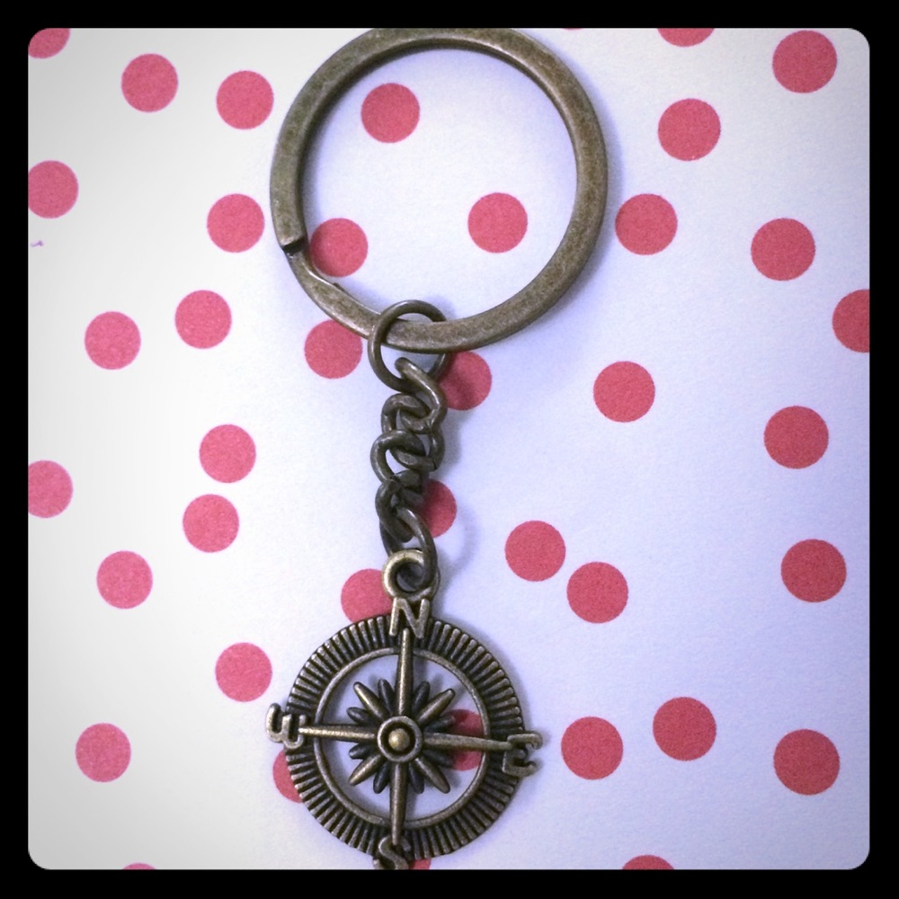 🔳Bronze Compass Keychain - Picture 2 of 2